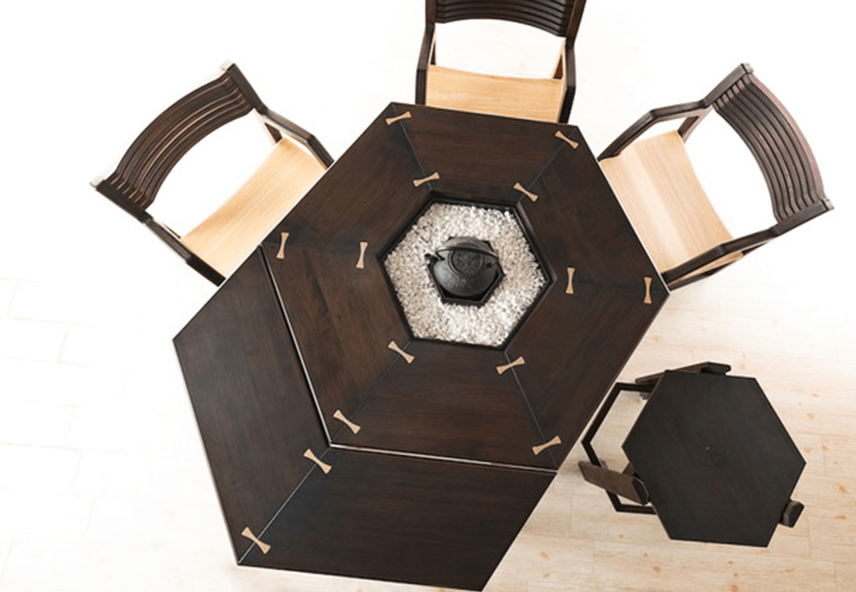 暖気式火鉢テーブル